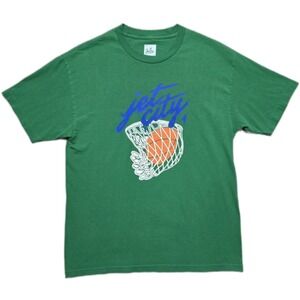 Jet Life Apparel Jet‎ City Curren$y Mens Large Graphic T-Shirt Green Hip Hop Rap